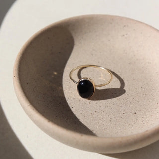 Token Jewelry Black Agate Ring