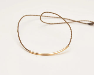 Tula Blue 14k Gold Bar Necklace