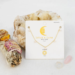 Lotus & Luna 3mm Pearl Dewdrop Necklace