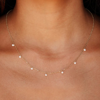Lotus & Luna 3mm Pearl Dewdrop Necklace