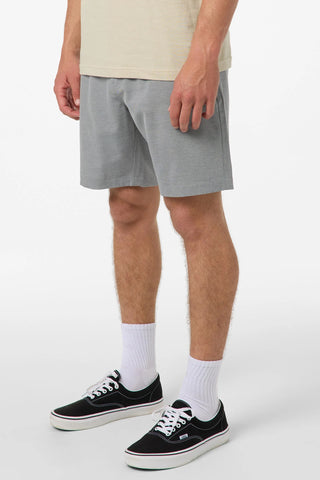 O'Neill Reserve Light Check Elastic Waist 18" Hybrid Shorts