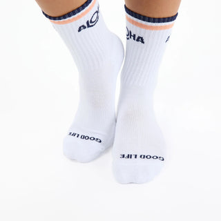 Aloha Collectioin ALOHA Stripes Crew Socks