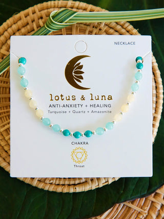Lotus & Luna Anti-Anxiety + Healing Healing Necklace (Silver)