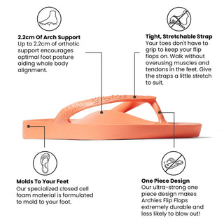Archie's Support Peach Flip Flops