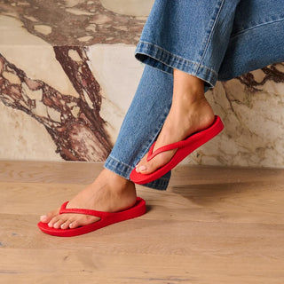 Archie's Chili Red Support Flip Flops