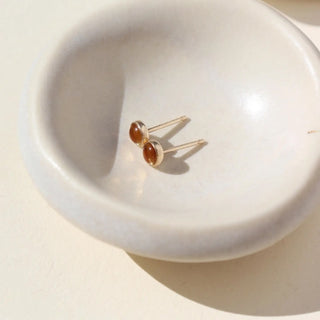 Token Citrine Stud Earrings