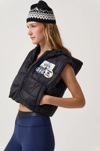 Spiritual Gangster Cosmic Patch Club Stella Puffer Vest