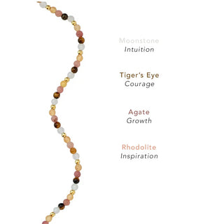 Lotus & Luna Courage + Growth 2mm Layered Bracelet