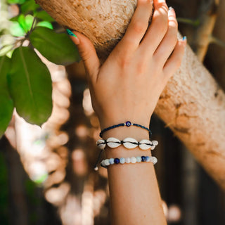 Lotus & Luna Cowry Shell Bracelets