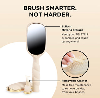 Teleties Detangler Hair Brush For Medium Hair - Tan