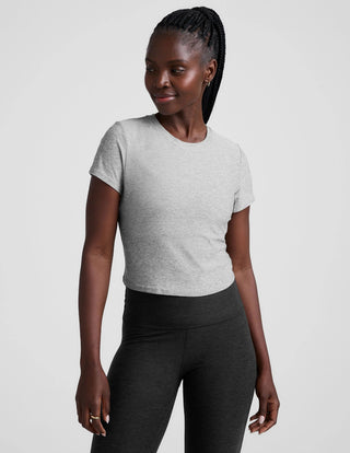 Beyond Yoga Featherweight Cropped Tee - Core