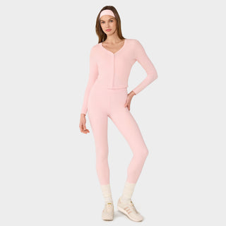 Tavi Fitted Rib Cardigan Ballet Pink