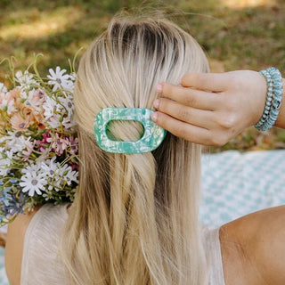 Teleties Round Flat Hair Clip | Small
