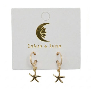 Lotus & Luna Gold Starfish Earrings