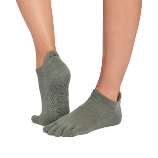 ToeSox Grip Full Toe Low Rise Socks