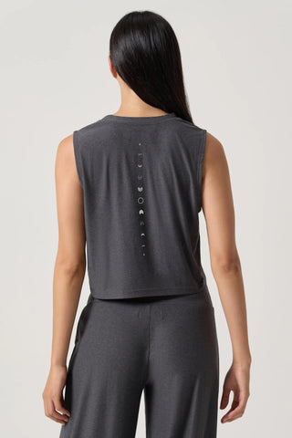 Spiritual Gangster HeatherLight Lunar Spirit Crop Tank