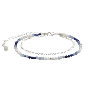 Lotus & Luna 2mm Layered Healing Bracelet in Silver