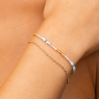 Lotus & Luna 2mm Layered Healing Bracelet in Silver