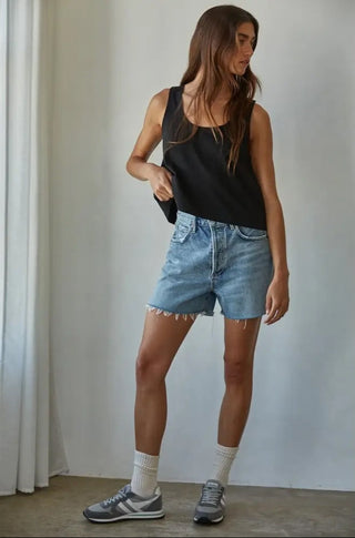 By Together Knit Cotton Scoop Neck Sleeveless Tank Top