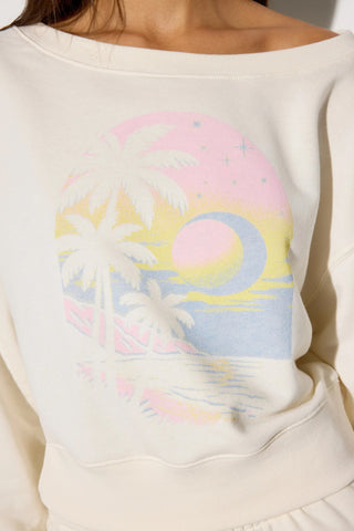 Spiritual Gangster La Vida Off The Shoulder Sweatshirt