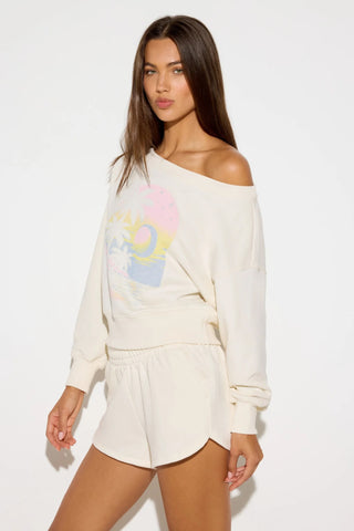 Spiritual Gangster La Vida Off The Shoulder Sweatshirt