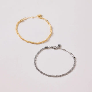 Pura Vida Layered Twisted Rope Chain Bracelet