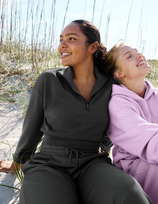 Beyond Yoga Luxe Sandwash Half Zip Pullover