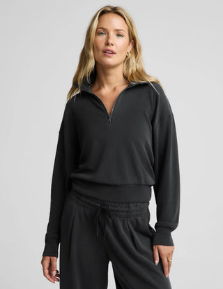 Beyond Yoga Luxe Sandwash Half Zip Pullover