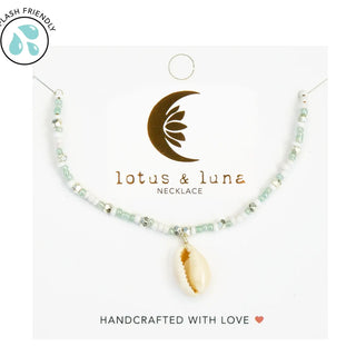 Lotus & Luna Mademoishelle Seed Bead Shell Necklace