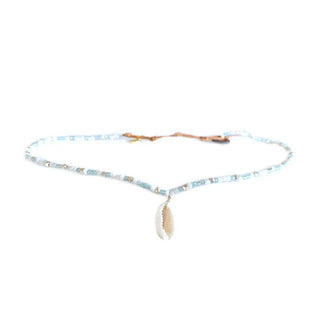 Lotus & Luna Mademoishelle Seed Bead Shell Necklace