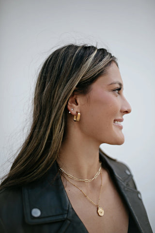 Adoro Gems Metro Hoop Earrings