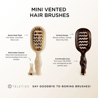 Teleties Mini Vented Brush | Tortoise