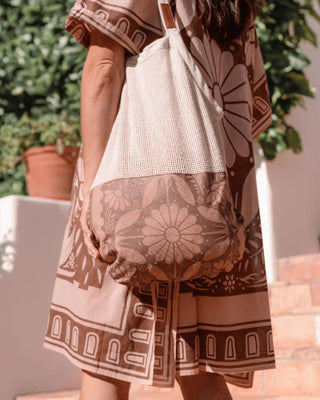 Sand Cloud Nippon Daisy Printed Net Market Bag