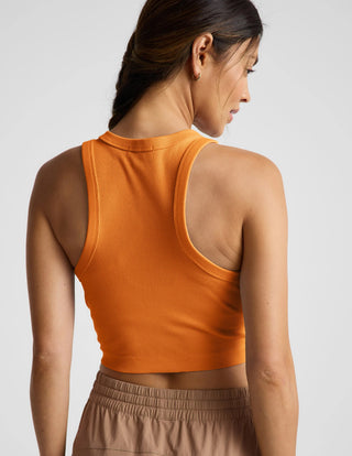 Beyond Yoga On Repeat Rib High Neck Cropped Tank