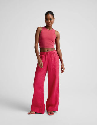Beyond Yoga On Repeat Rib High Neck Cropped Tank