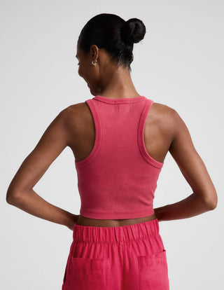 Beyond Yoga On Repeat Rib High Neck Cropped Tank