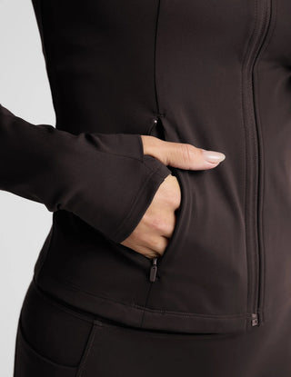 Beyond Yoga Pacer Fleece-Backed Full Zip Jacket