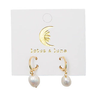 Lotus & Luna Pearl Drop Earrings