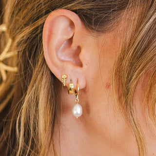 Lotus & Luna Pearl Drop Earrings