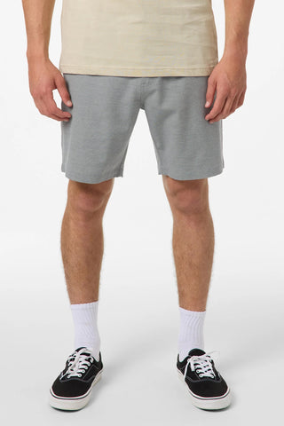 O'Neill Reserve Light Check Elastic Waist 18" Hybrid Shorts