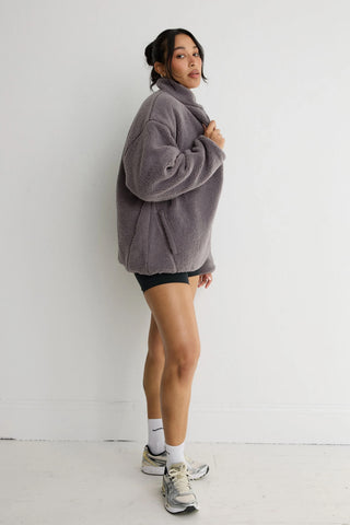 ALLFENIX Reversible Sherpa Quilt Jacket