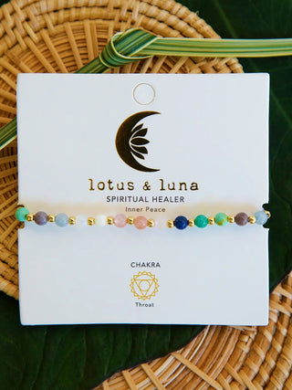 Lotus & Luna Spiritual Healer Healing Bracelet (Gold)