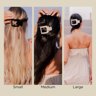Teleties Square Flat Hair Clip | Large