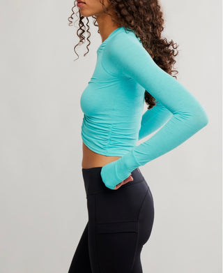 Free People Movement Tempo Ruched Long Sleeve