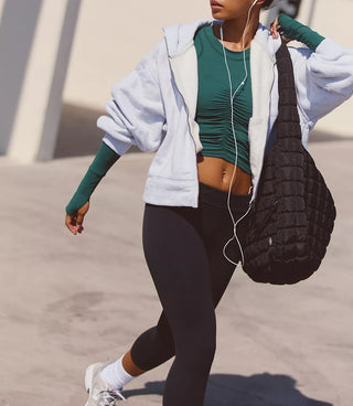 Free People Movement Tempo Ruched Long Sleeve