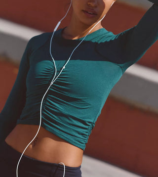 Free People Movement Tempo Ruched Long Sleeve