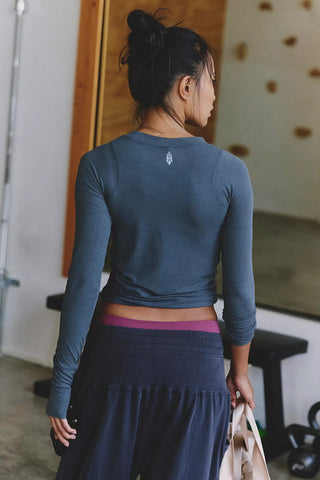 Free People Movement Tempo Ruched Long Sleeve