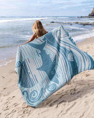 Sand Cloud Voyage Shark Large Towel
