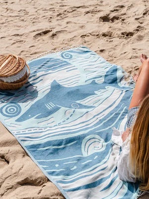 Sand Cloud Voyage Shark Large Towel