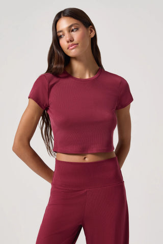 Spiritual Gangster Zen Rib Noa Crop Tee